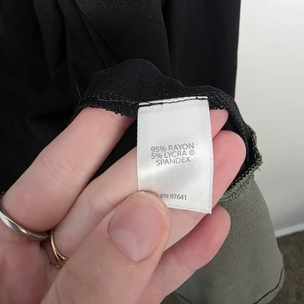 J. Jill Wearever Collection‎ Black Green Minimalist Cardigan Size Small Petite